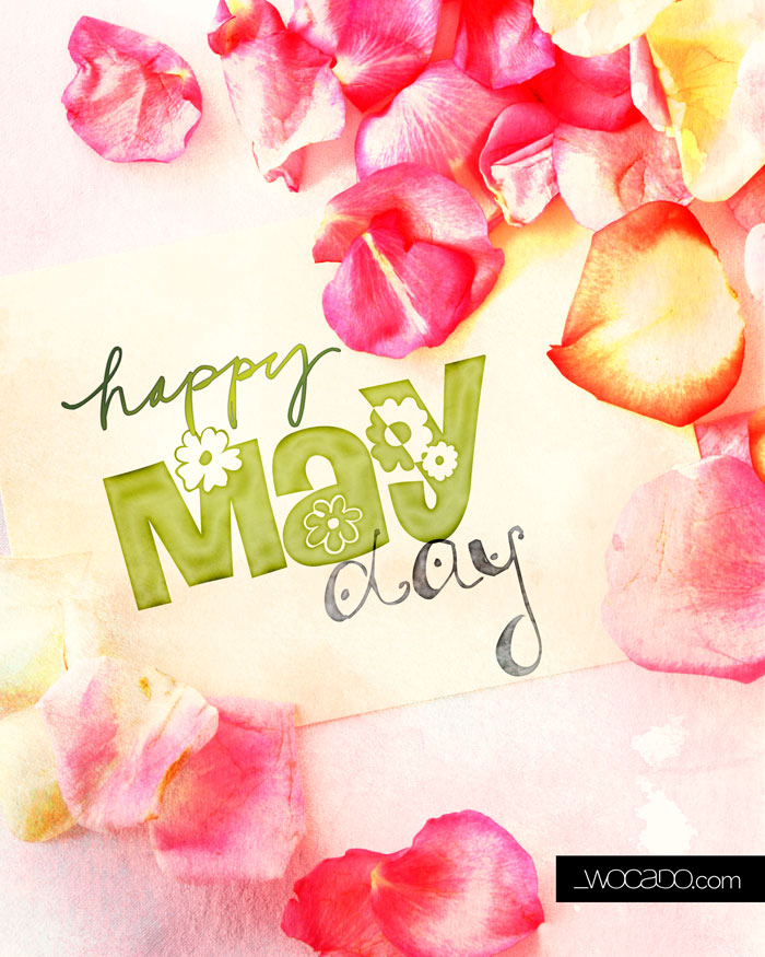 Happy May Day 8x10 Printable WOrds CAn DO