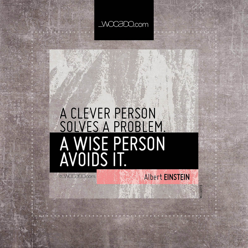 A clever person solves a problem by WOCADO.com