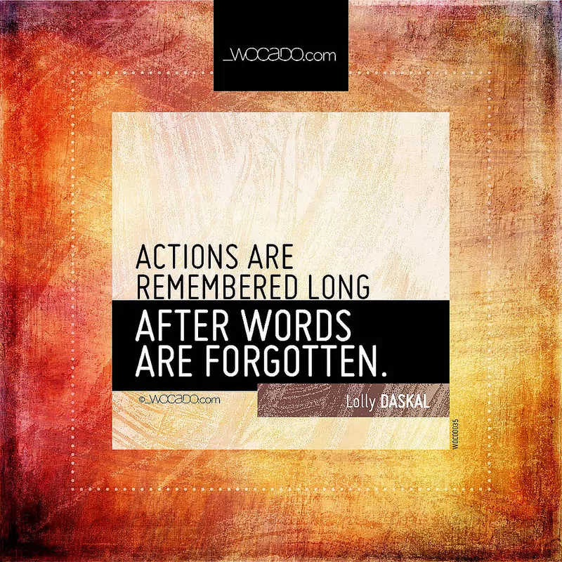 Actions are remembered long by WOCADO.com